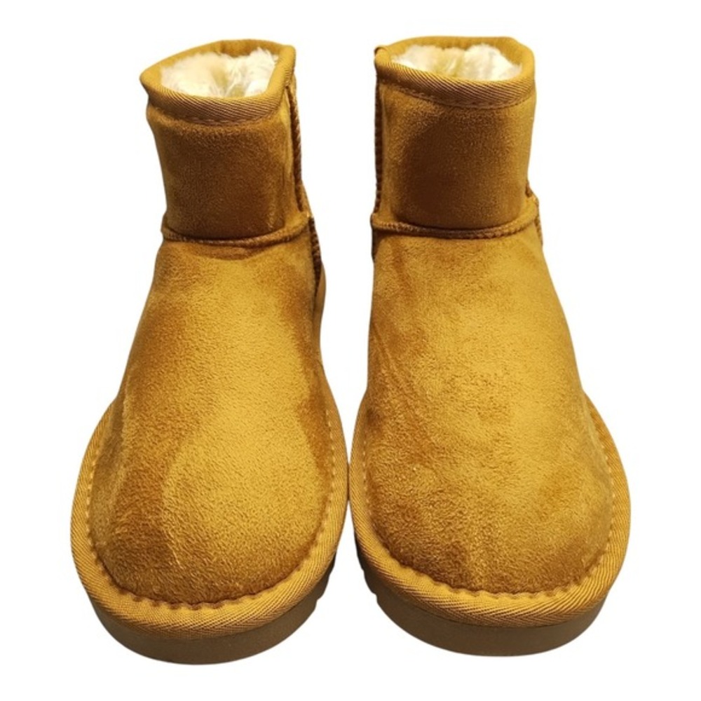 Cushionaire Mini Winter Boots Womens Size 8 Brown Synthetic Memory Foam Pull On